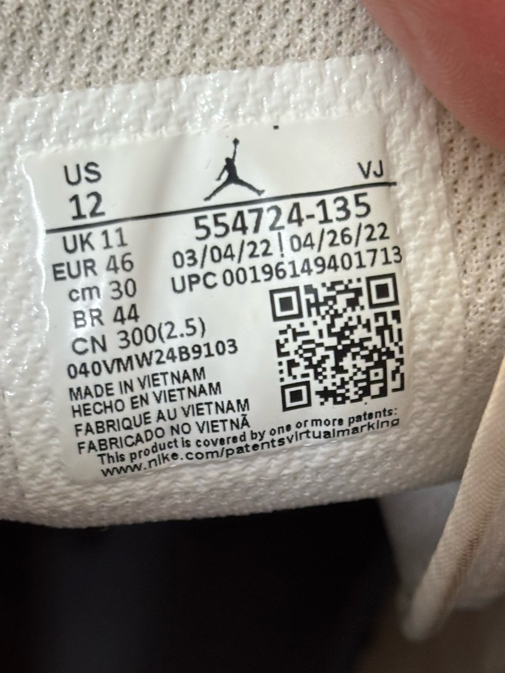 Jordan Air Jordan 1 Mid White Stealth Grey Sneakers Men’s US 12 - Picture 12 of 12